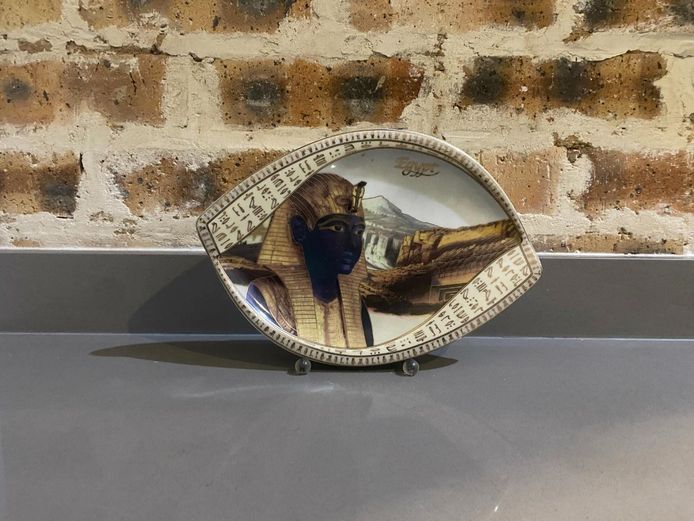 Fathi Mahmoud Limoges Paste Porcelain "Egypt" Decorative Dish