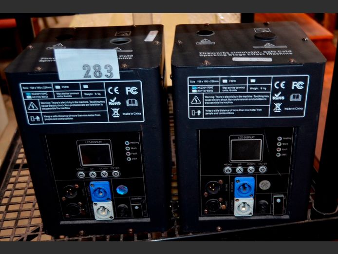 PAIR FIREWORK SIMULATORS, 18 x 18 x 25cm [Untested]  [#: 414099901]