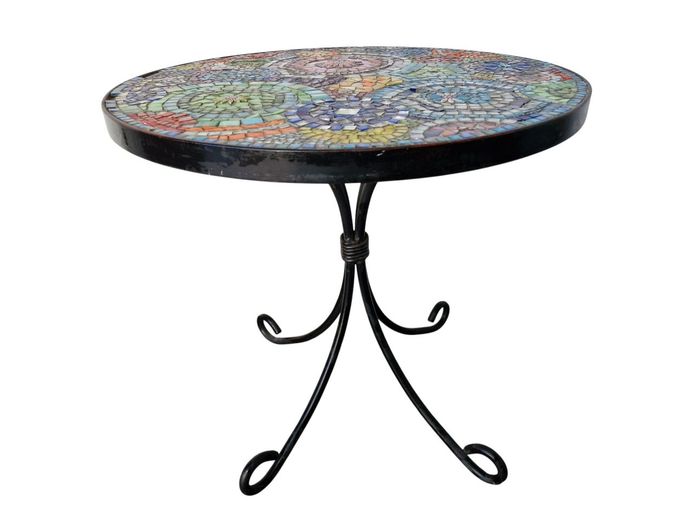 Mosaic Metal Frame Bistro Table