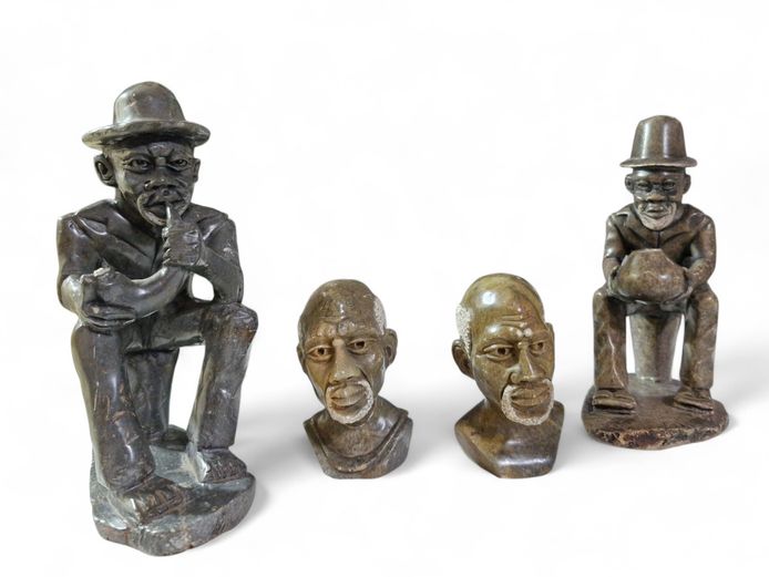 Hand-Carved Soapstone Figures & Busts