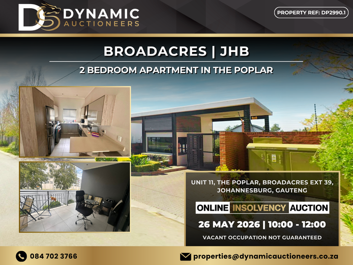 2 BEDROOM APARTMENT IN BROADACRES JOHANNESBURG