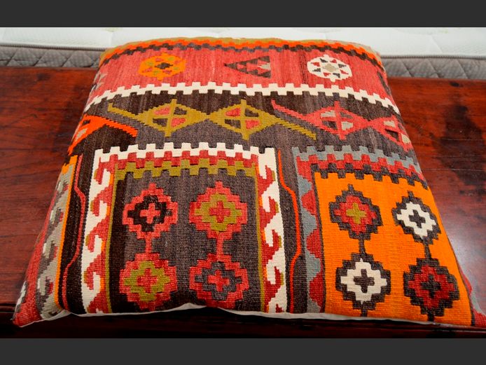 KELIM COVERED SCATTER CUSHION, 65 x 65cm