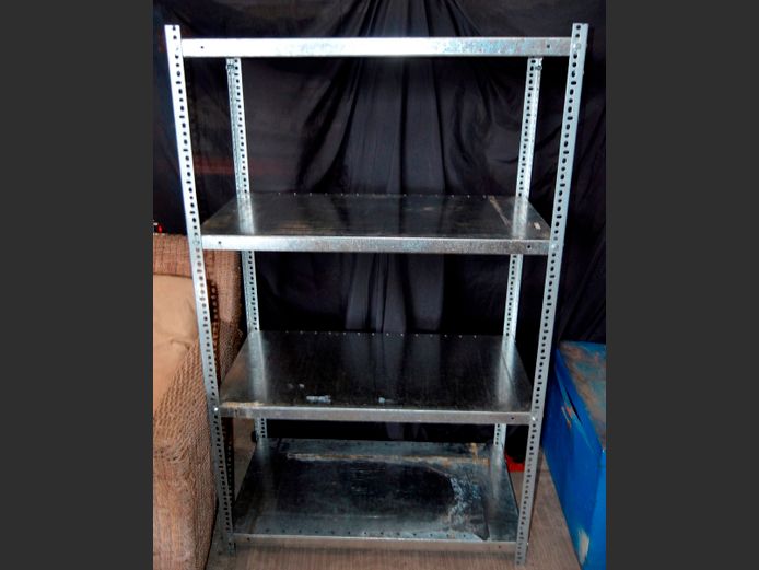 GALVANISED 4-TIER SHELF, 92 x 46 x 152cm