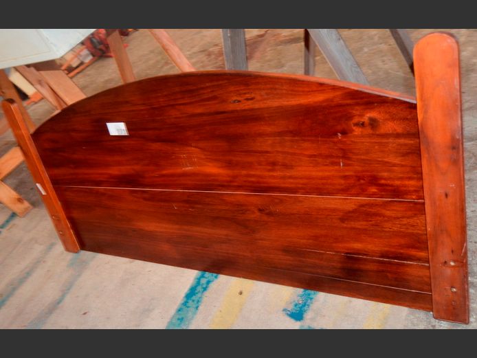 STAINED PINE DOUBLE HEADBOARD