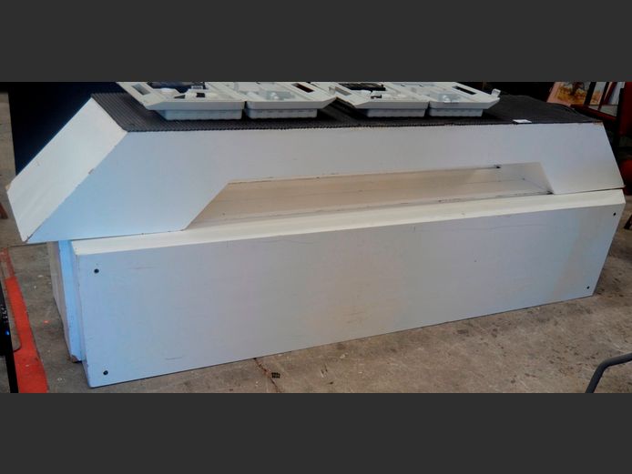 WHITE LOW BENCH, STAGE COMPONENTS, etc