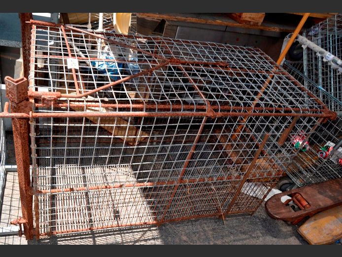 METAL ANIMAL CAGE, 127 x 67 x 88cm [Rusted]