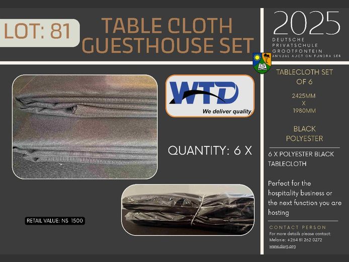 TABLE CLOTH GUESTHOUSE SET 