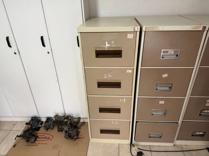4 Drawer Filing Cabinet with Content (Random Items) 