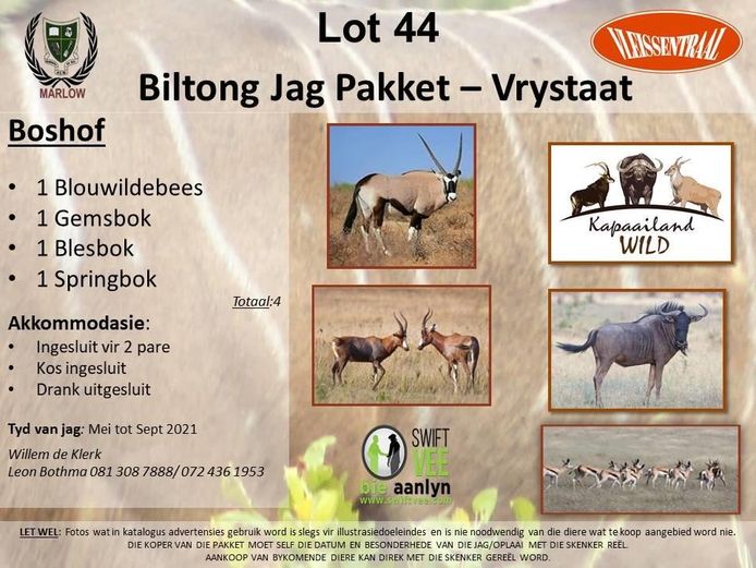 Biltong Jag Pakket – Vrystaat