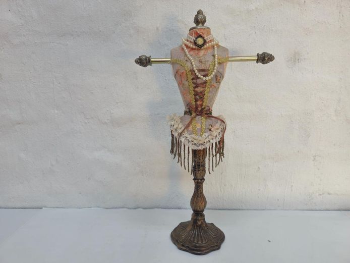 Floral Corset Mannequin Jewelry Stand Display