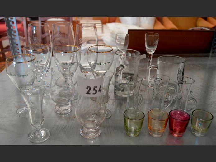 ASSORTED DRINKING GLASSES