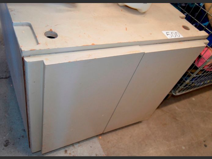 GREY 2-DOOR PRINTER CABINET, 64 x 64 x 54cm