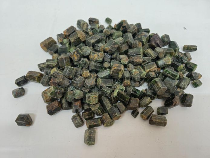 Lot of Natural Rough Green Tourmaline Prismatic Crystals