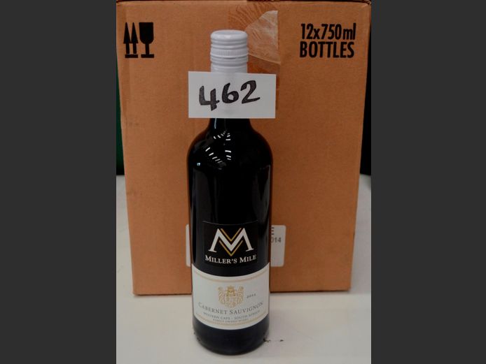 LOT OF 12 x 750ml BOTTLES MILLERS MILE 2014 CABERNET SAUVIGNON [Condition of contents unknown]