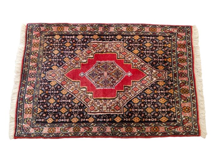 Hand-Knotted Senneh Persian Rug