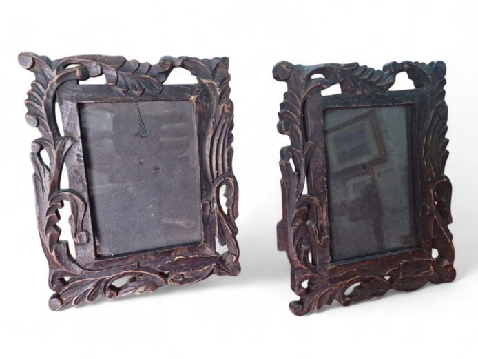 Pair of Carved Wood Picture Frames