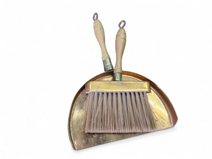 Vintage Copper Bread Crumb Duster & Pan