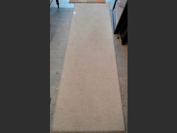 BEIGE RUNNER, 250 x 74cm [Needs a clean]