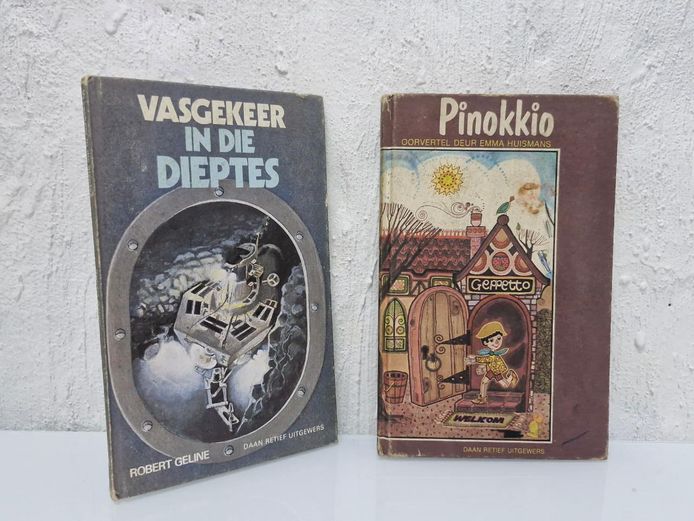 Vintage Afrikaans Children’s Book Duo: Vasgekeer in die Dieptes & Pinokkio