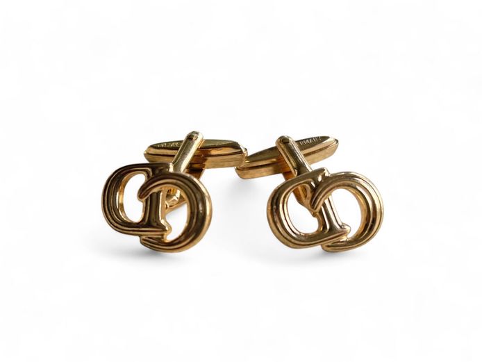Designer Christian Dior Gold Plated Cufflinks