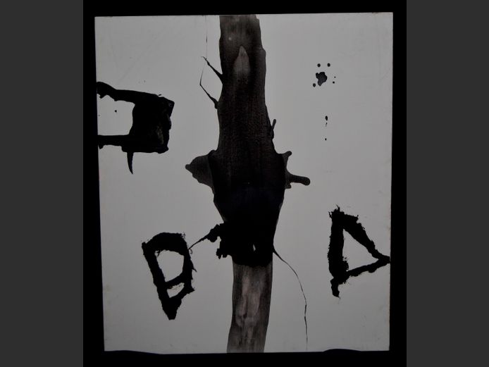 UNFRAMED ABSTRACT OIL ON CANVAS SIGNED TO VERSO JEAN DU PLESSIS, 2016, TITLED "GRIGLIA", 137 x 117cm.