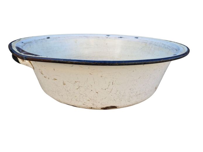 Large Antique Enamelware Bowl
