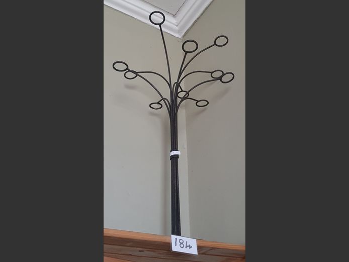 BLACK WROUGHT IRON FLOWER STAND