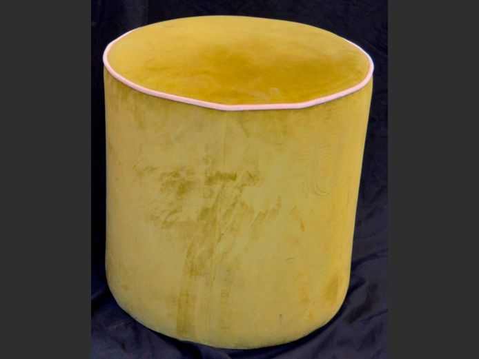 CIRCULAR UPHOLSTERED OTTOMAN, 43cm Diameter x 45cm High