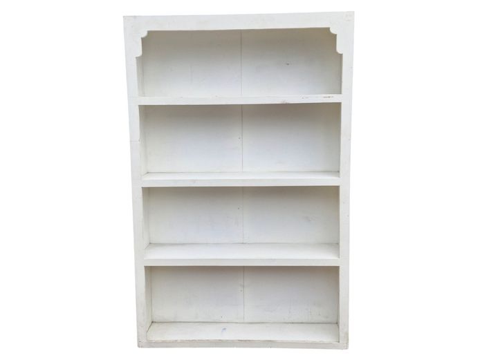 Oversized White Superwood Open Display Cabinet