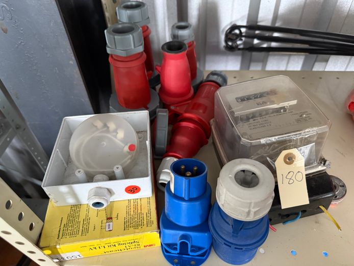 Lot of Camping Plugs + Electricity Meter 