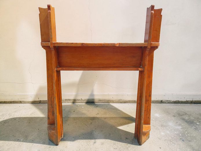 Vintage Oregon Pine Fireplace Mantel Surround