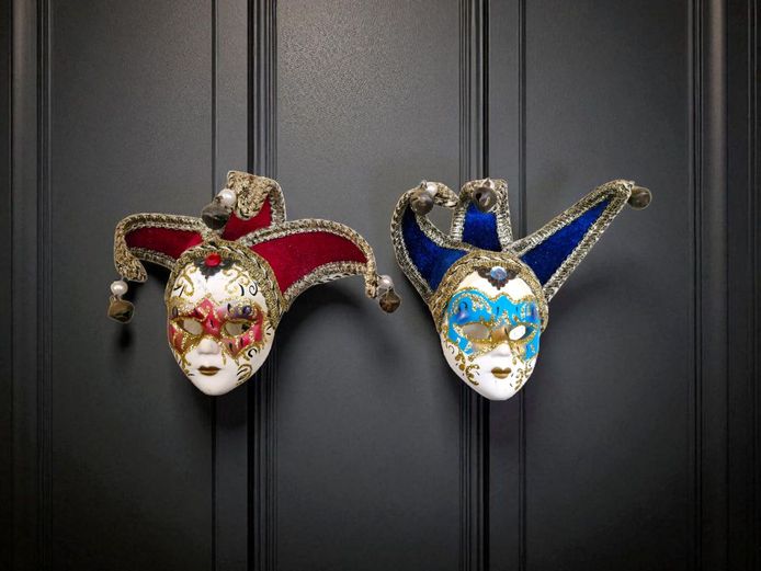 Pair of Small Venetian Jester Masks