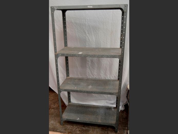 GALVANISED 3-TIER SHELF, 78 x 38 x 153cm