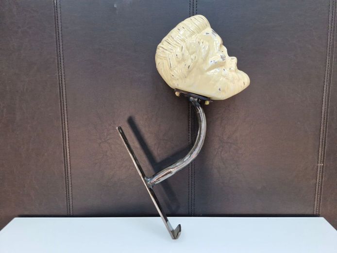 Industrial Metal Bike Helmet & Jacket Wall Rack