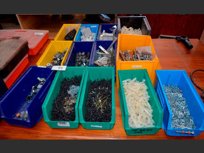 LOT: 12 x LIN BINS WITH CONTENTS