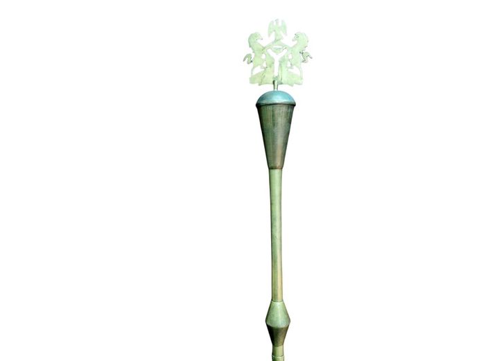 Traditional Zulu King's Brass Staff "Unhlongweni"