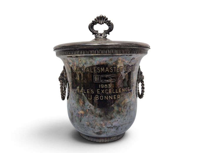 Vintage 1983 General Motors Commemorative Silver-Plated Ice Bucket