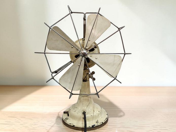 Vintage Industrial Cast Iron Electric Fan