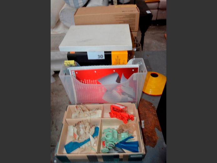 ORNAMENTAL SHIPS & CARS, SLIDE TRAYS, etc