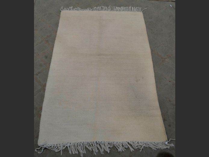 BEIGE WOOL RUG, 180 x 122cm
