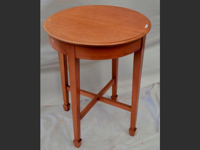 YELLOWWOOD DRUM TOP OCCASIONAL TABLE, 60cm Diameter x 73cm High