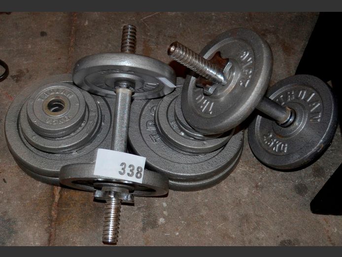 TROJAN DUMBBELLS WITH EXTRA WEIGHTS