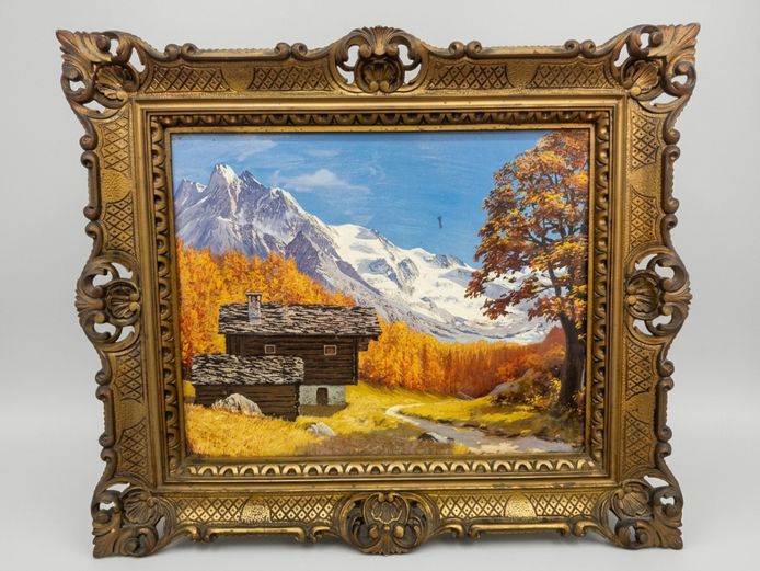 Alpine Refuge: Autumnal Solitude in the High Alps, mid-20th Century