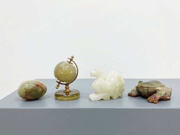 Collection of Four Decorative Onyx Desk & Display Items