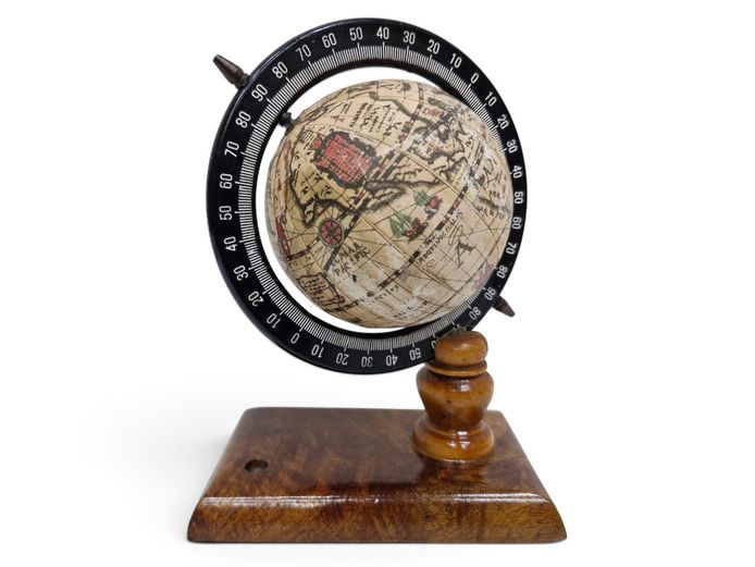 Vintage-Style Armillary Desktop Globe & Pen Holder Stand