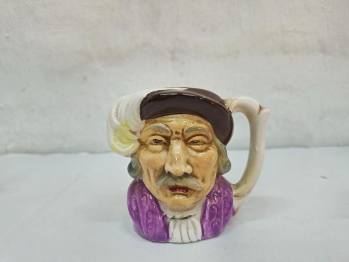 Vintage Ceramic Hand-Painted Toby Character Miniature Mug