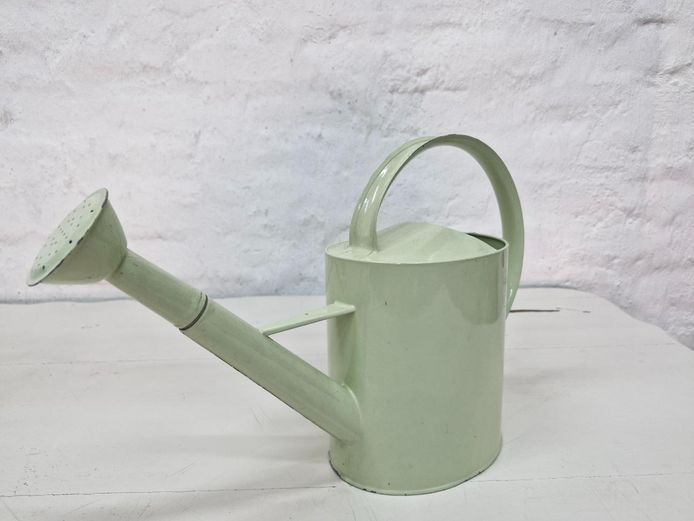 Metal Watering Can in Mint Green