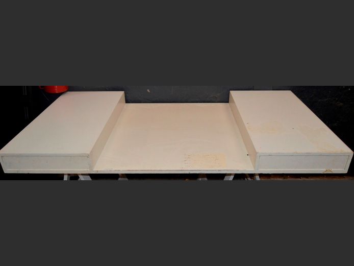 WHITE 2-DRAWER DESK TOP, 180 x 90cm [1 Drawer needed]