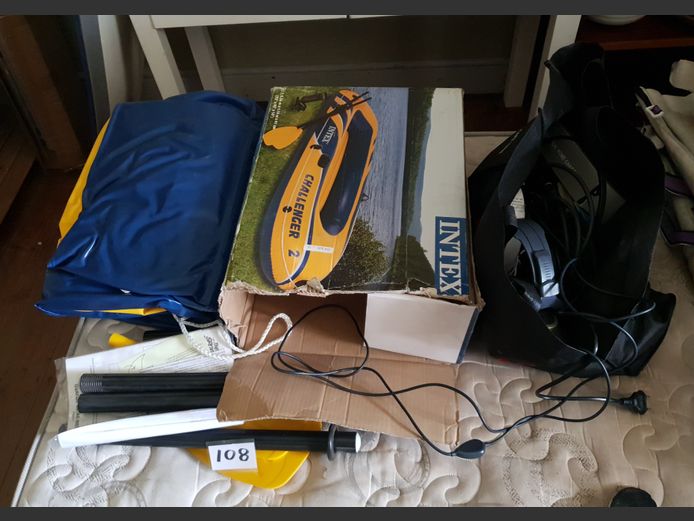 INTEX CHALLENGER 2 INFLATABLE BOAT WITH OARS [Condition unknown]