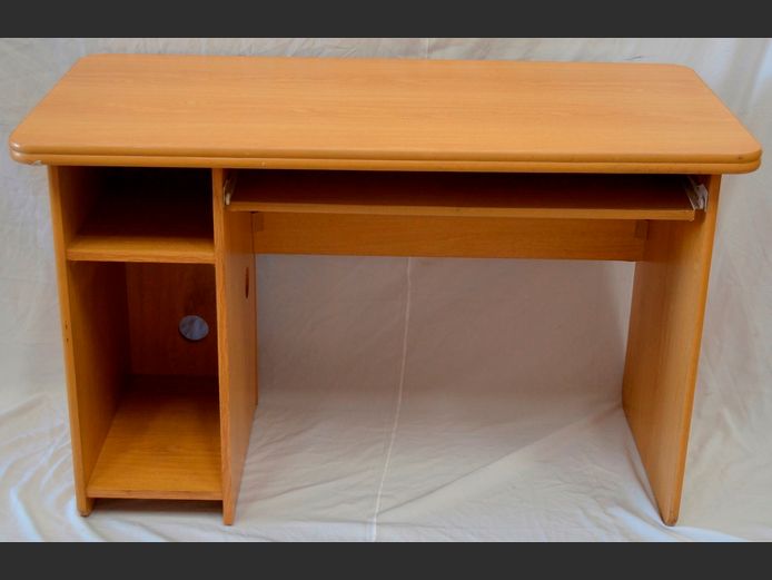 OAK FOIL COMPUTER DESK, 120 x 60 x 75cm
